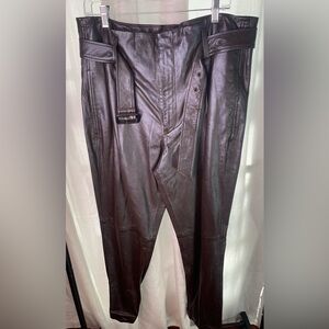 Polo Ralph Lauren Brown Leather Pants